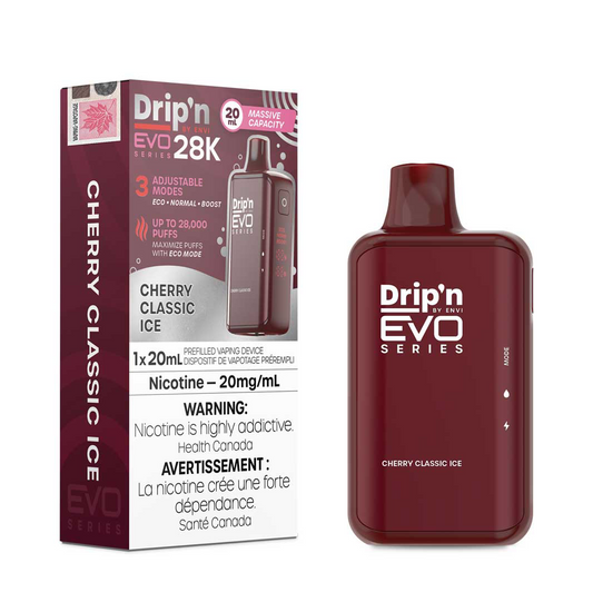 Drip’n EVO 28k Red Classic Ice 20mg/mL Disposable (Provincial)