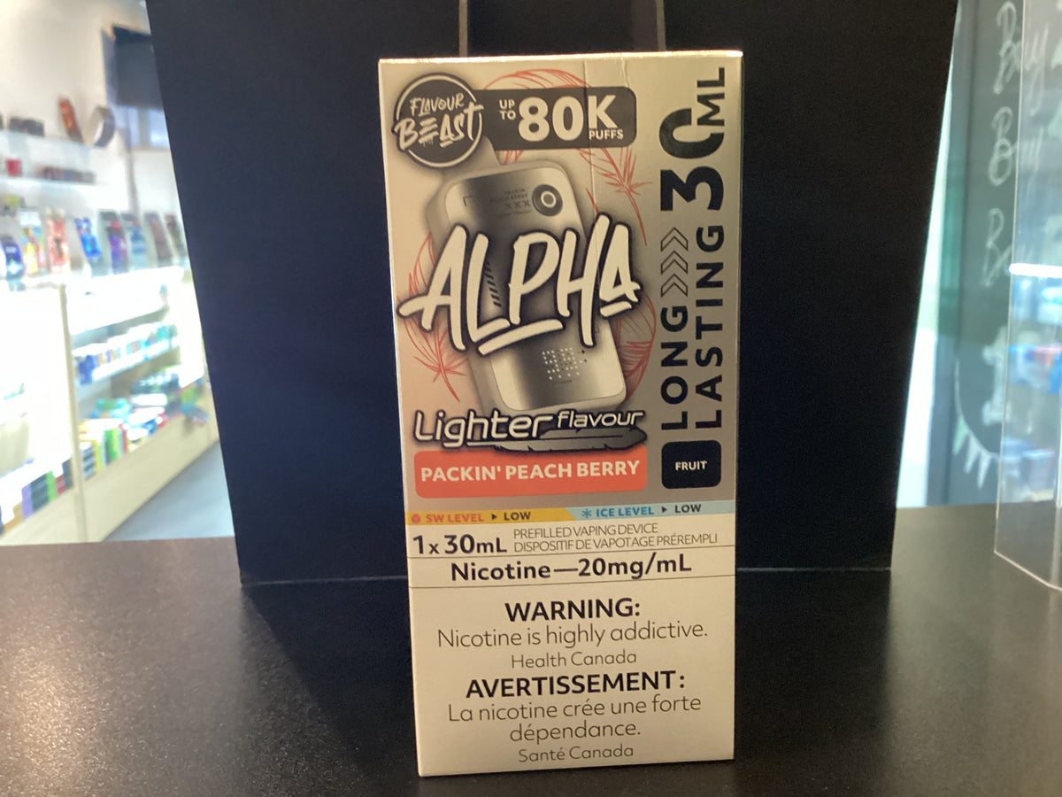 Flavour beast Alpha Light 80k Packin’ Peach Berry 20mg/30mL Disposable (Provincial)