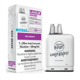 Flavour Beast Unleashed LevelX G2 pod 25K Epic Grape 20mg/mL (Provincial)
