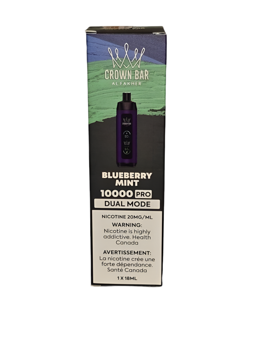 CrownBar Al Fakher - Blueberry Mint 10k Pro 20mg/mL Disposable (Provincial)