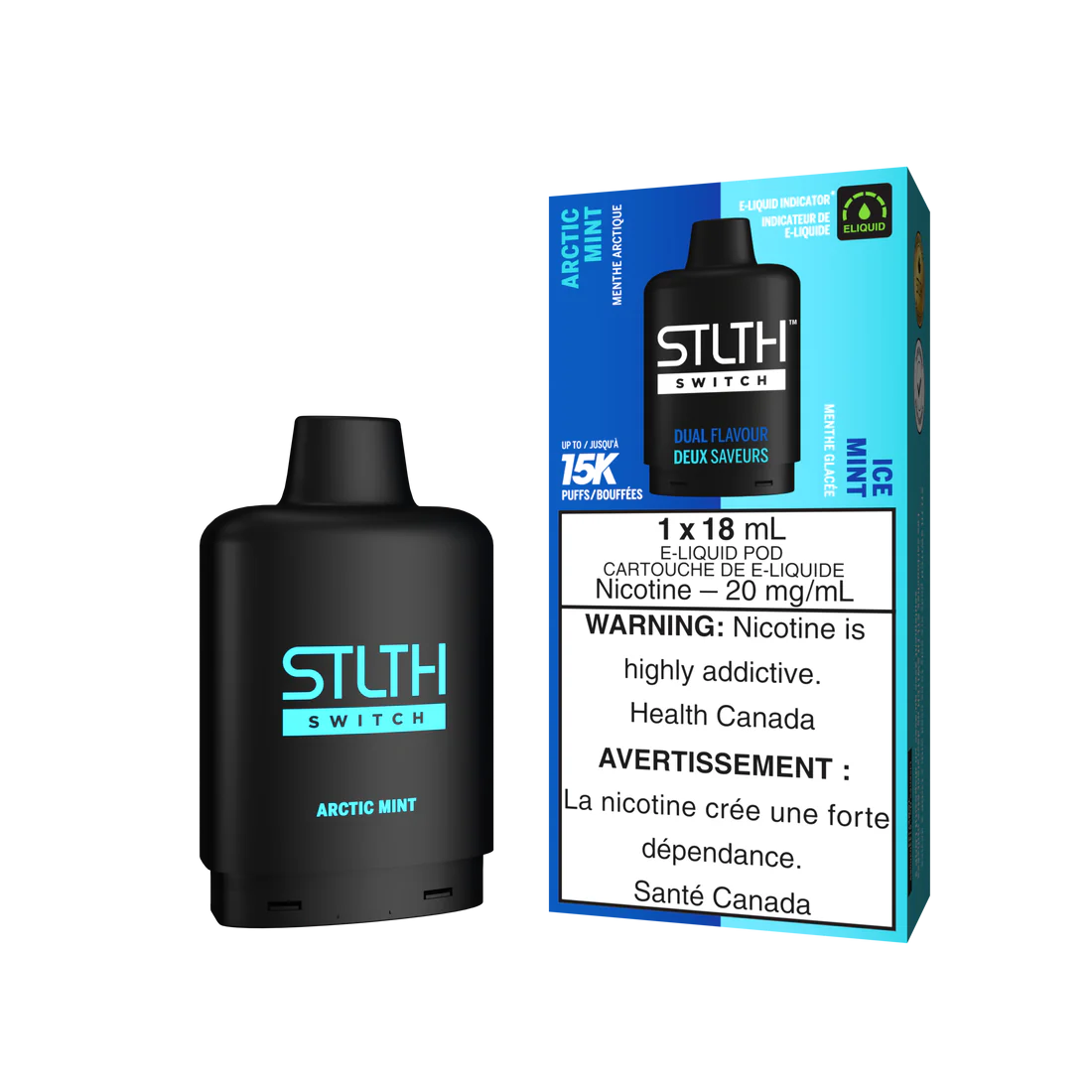 Stlth Switch 15k Pod Arctic Mint / Ice Mint 20mg/mL (Provincial)