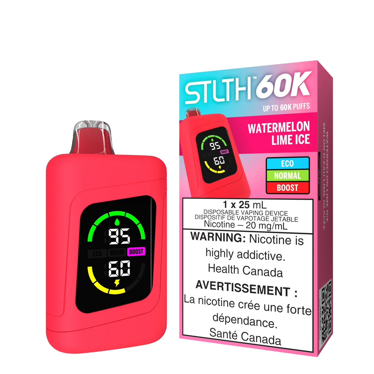 Stlth 60K Watermelon Lime Ice 20mg/mL disposable (Provincial)
