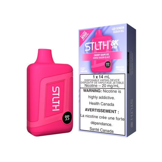 Stlth 8kpro Cherry Grape ice 20mg/mL disposable ( Provincial )