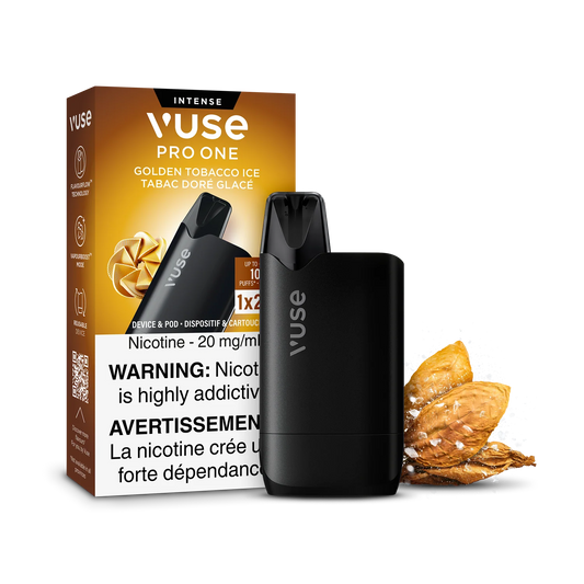 Vuse Pro One 1k ReadyToVape Kit Golden Tobacco Ice 20mg/mL (Provincial)