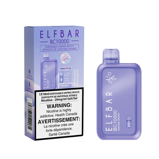 ELF BAR BC10000 Sakura Grape 20mg/mL Disposable (Provincial)