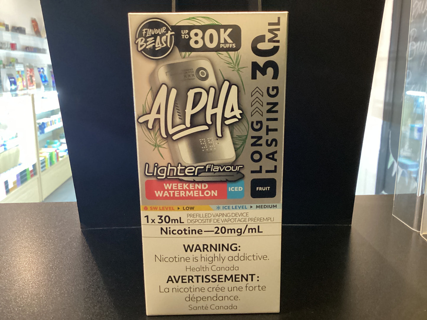 Flavour Beast Alpha Light 80k Weekend Watermelon Iced 20mg/30mL Disposable (Provincial)