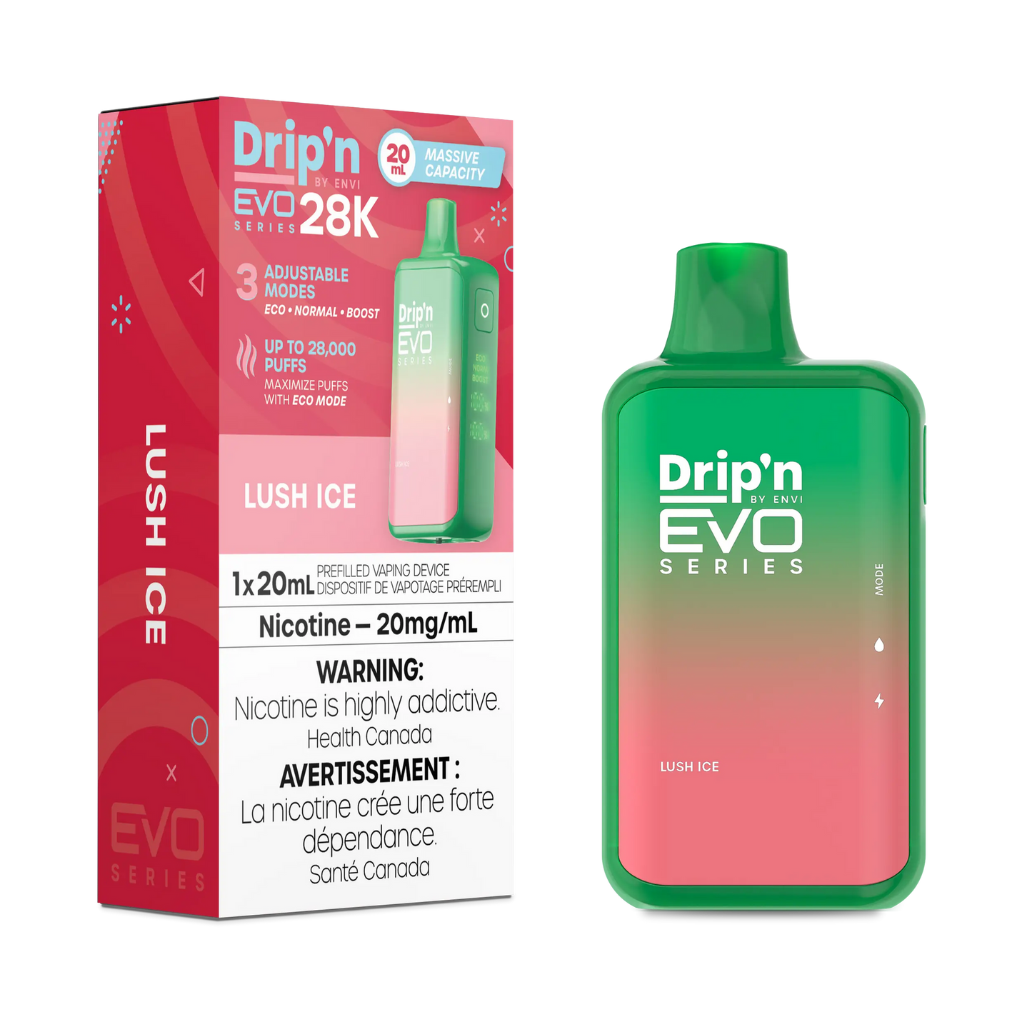 Drip’n EVO 28k Lush Ice 20mg/mL Disposable (Provincial)