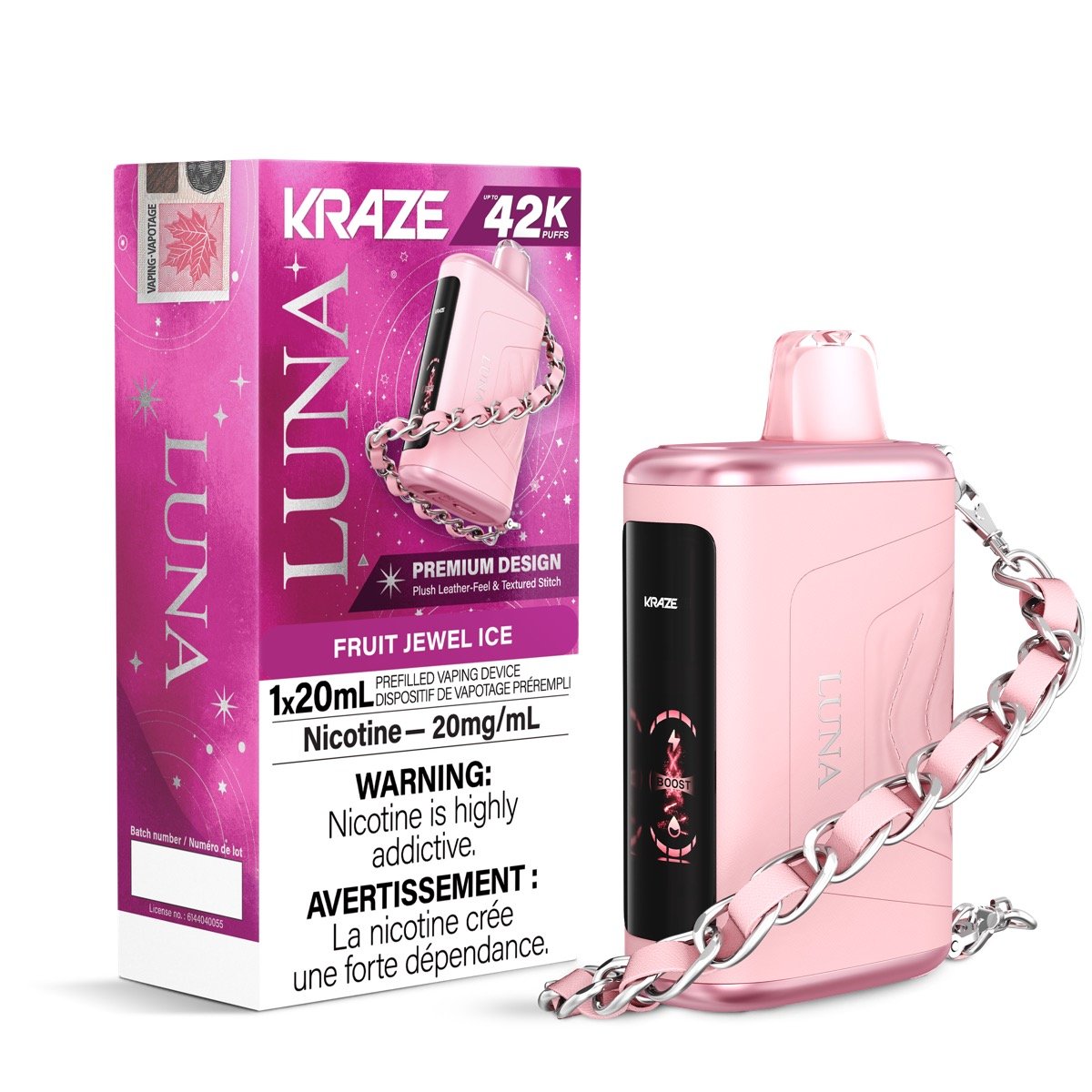Kraze Luna 42K Fruit Jewel Ice 20mg/mL Disposable (Provincial)