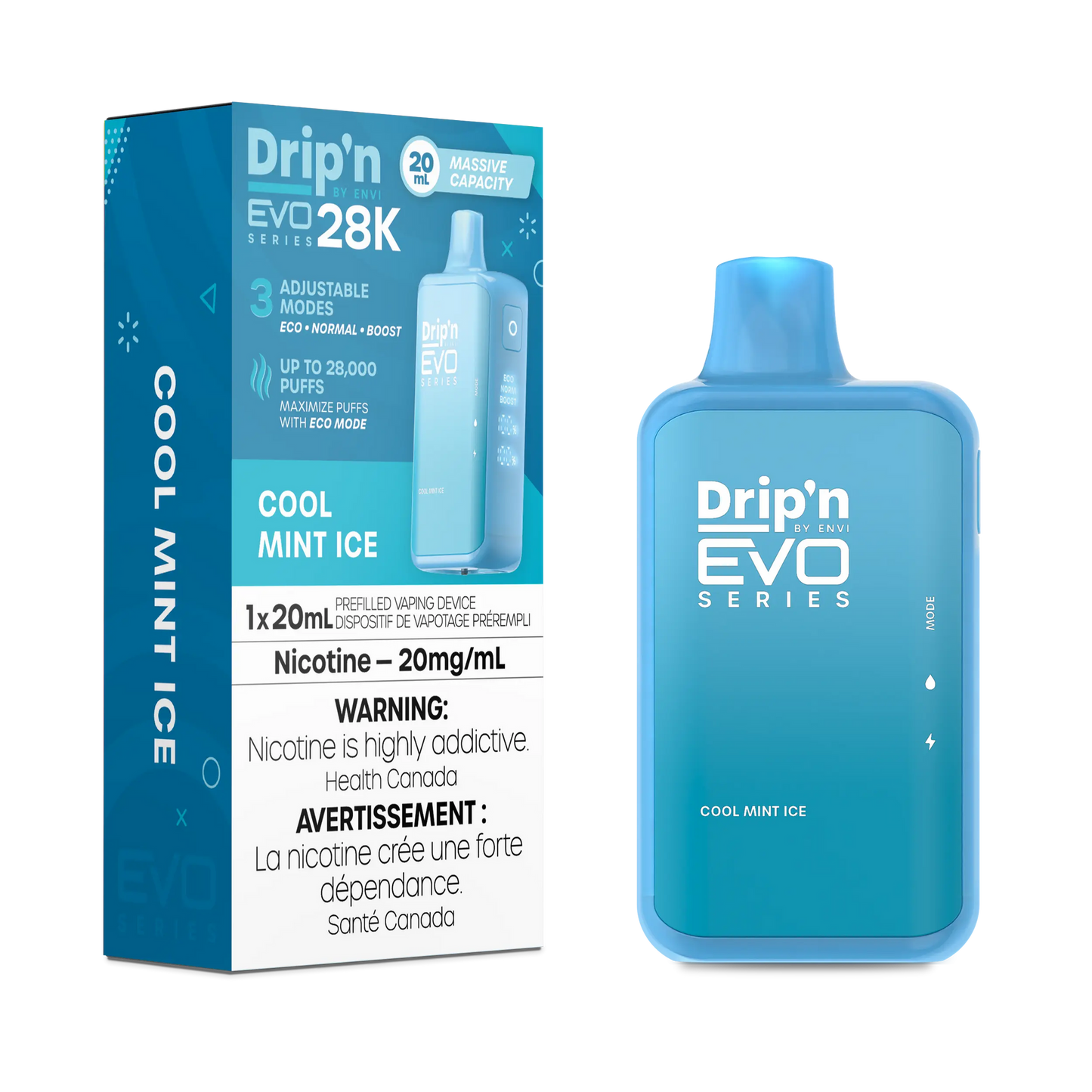 Drip’n EVO 28k Cool Mint 20mg/mL Disposable (Provincial)