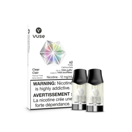 Vuse Epod Clear-flavour free 12mg/ml  ×2 (Provincial)
