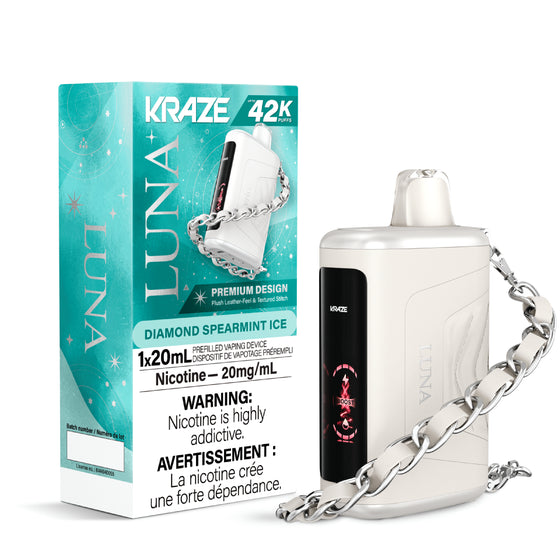 Kraze Luna 42K Diamond Spearmint Ice 20mg/mL Disposable (Provincial)