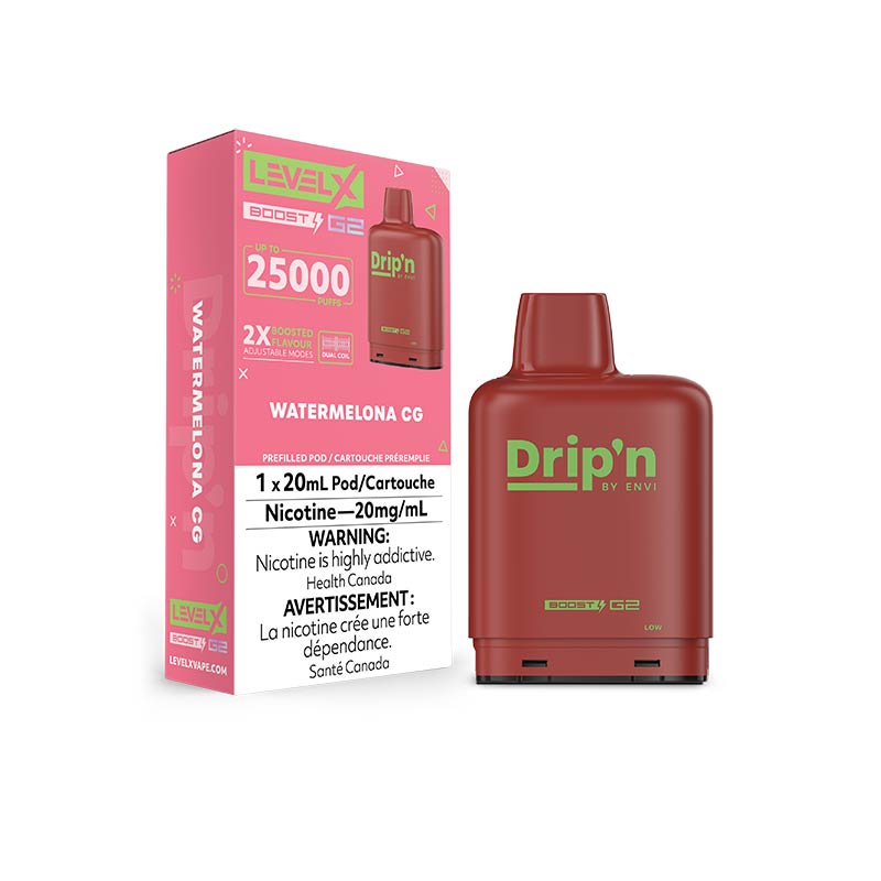 Drip’n LevelX Boost G2 Pod Watermelona CG 20mg/mL (Provincial)