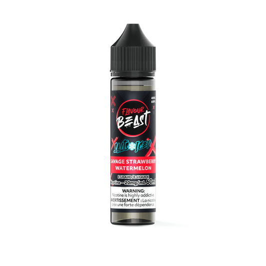 Flavour Beast E-liquid Savage Strawberry Watermelon Iced 20mg/mL 60mL(provincial)