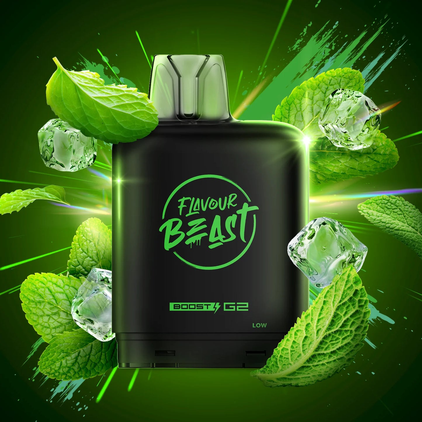 Flavour Beast LevelX Boost G2 Pod 25k Super Spearmint iced 20mg/mL (Provincial)