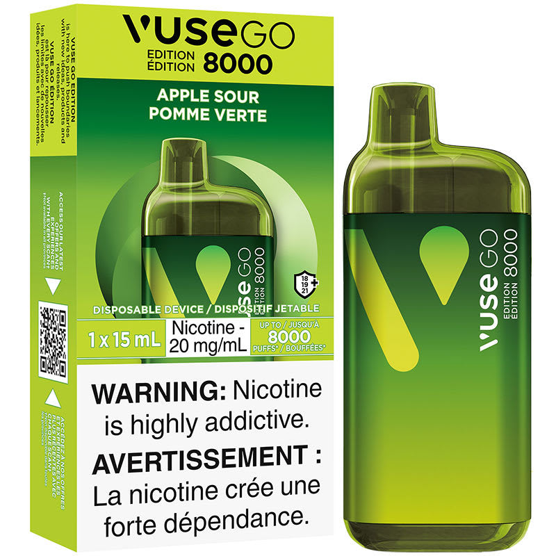 Vuse Go 8000 Apple Sour 20mg/mL Disposable (Provincial)