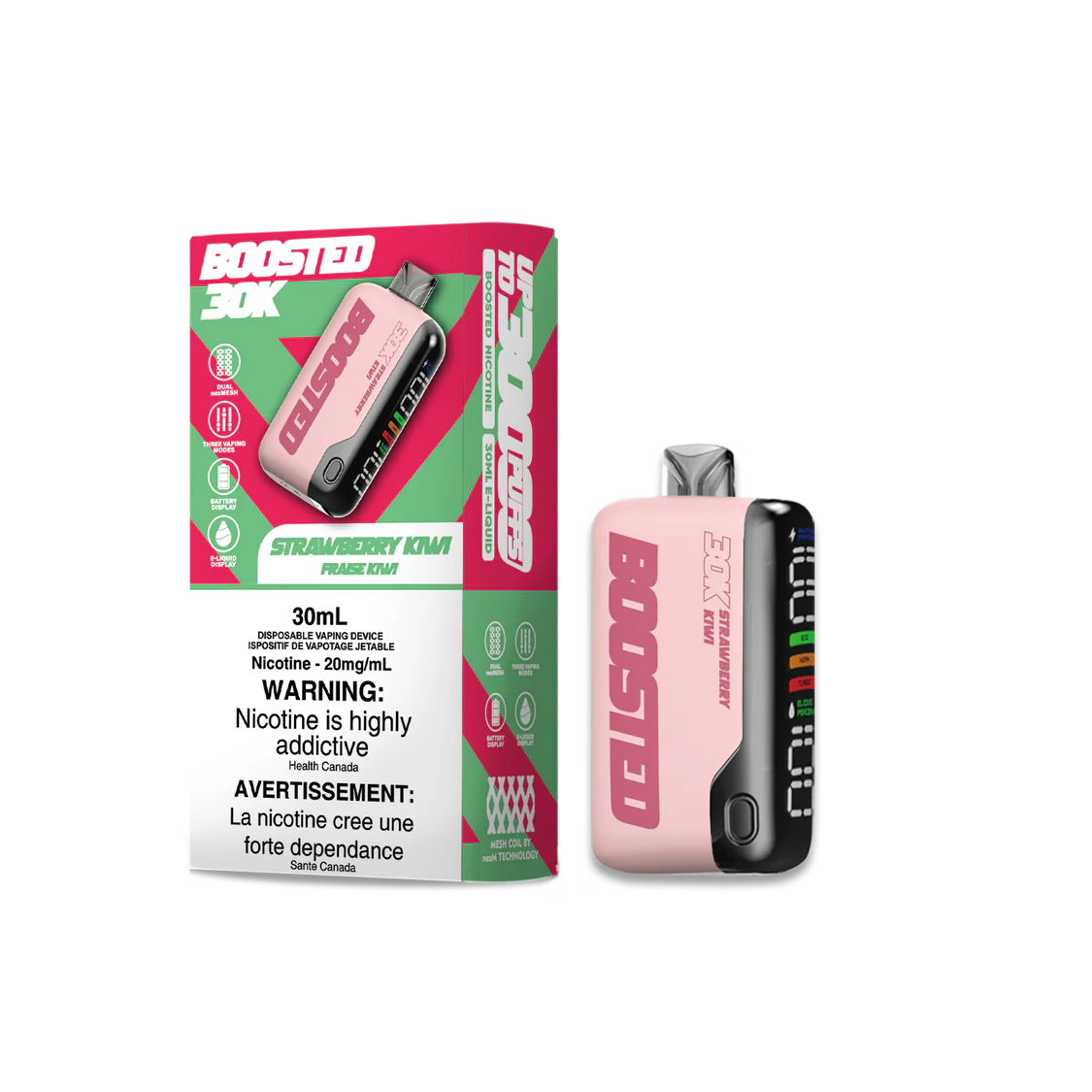 Boosted 30K Strawberry Kiwi Disposable 20mg/ml (Provincial)