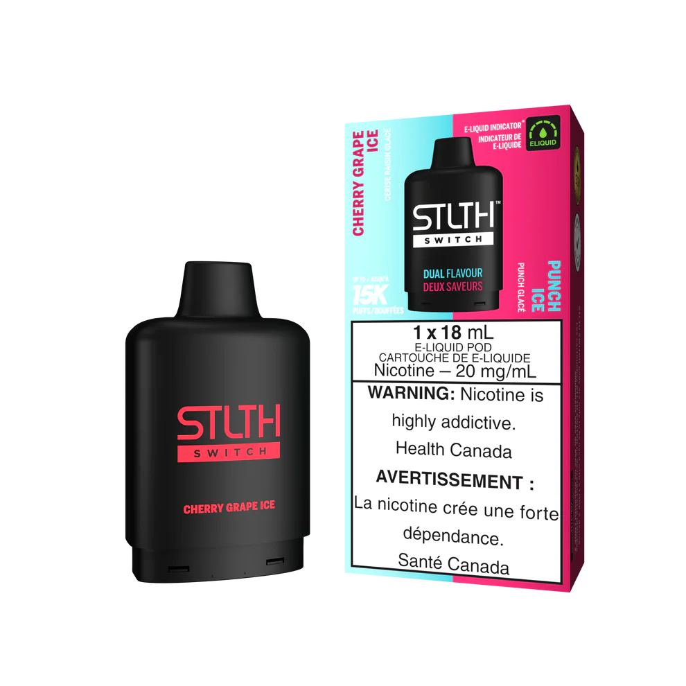 Stlth Switch 15k Pod Cherry Grape ice / Punch ice 20mg/mL (Provincial)