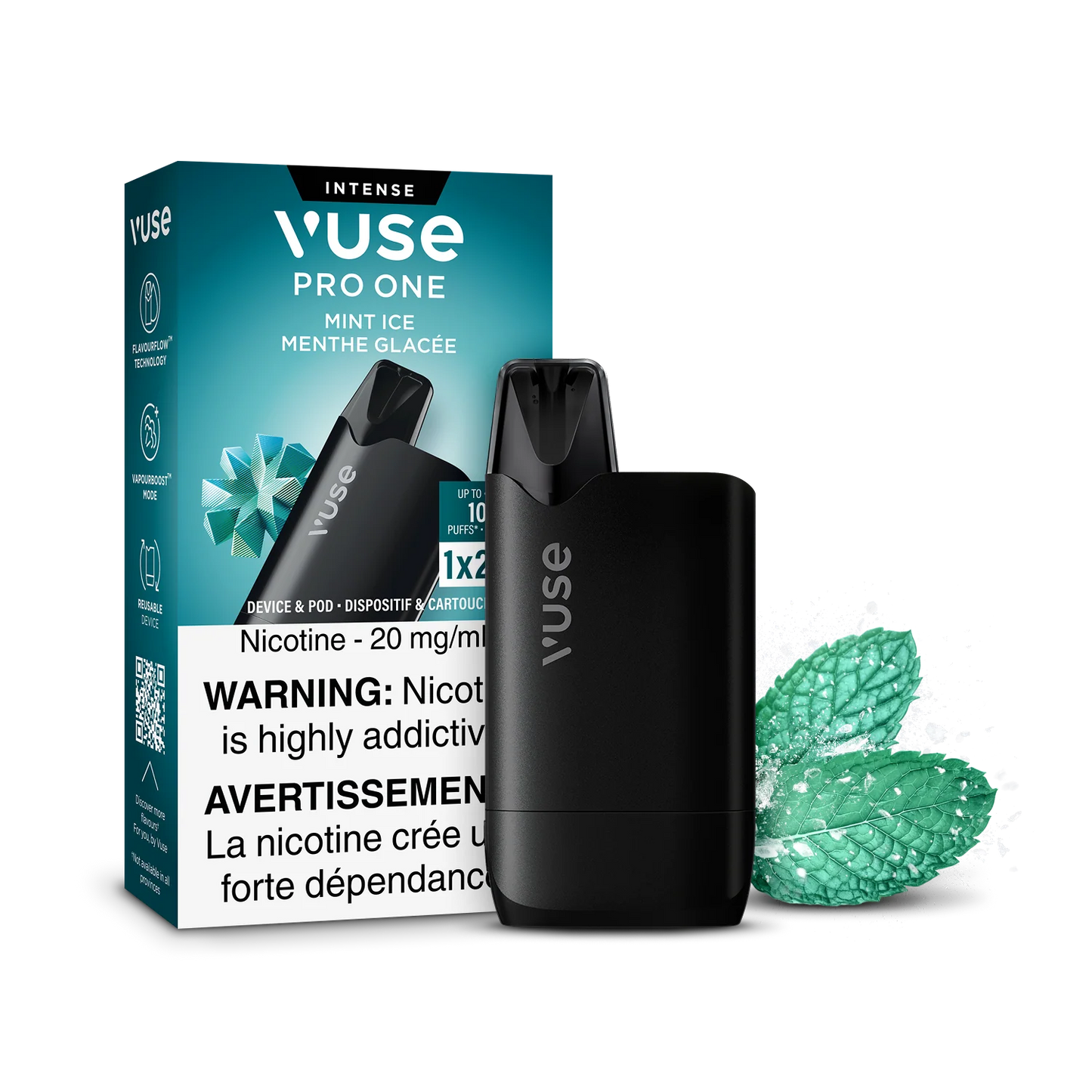 Vuse Pro One 1k ReadyToVape Kit Mint Ice 20mg/mL (Provincial)