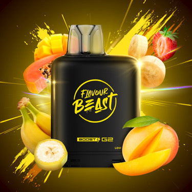 Flavour Beast LevelX Boost G2 15K/25k pod Blastin’ Banana Mango 20mg/mL (Provincial)