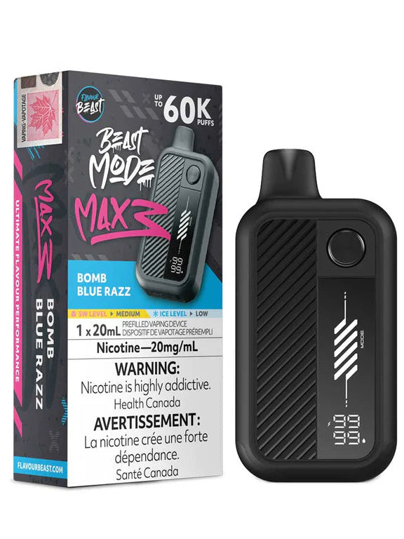 Flavour Beast Mode Max 3 60K Bomb Blue Razz 20mg/mL Disposable (Provincial)
