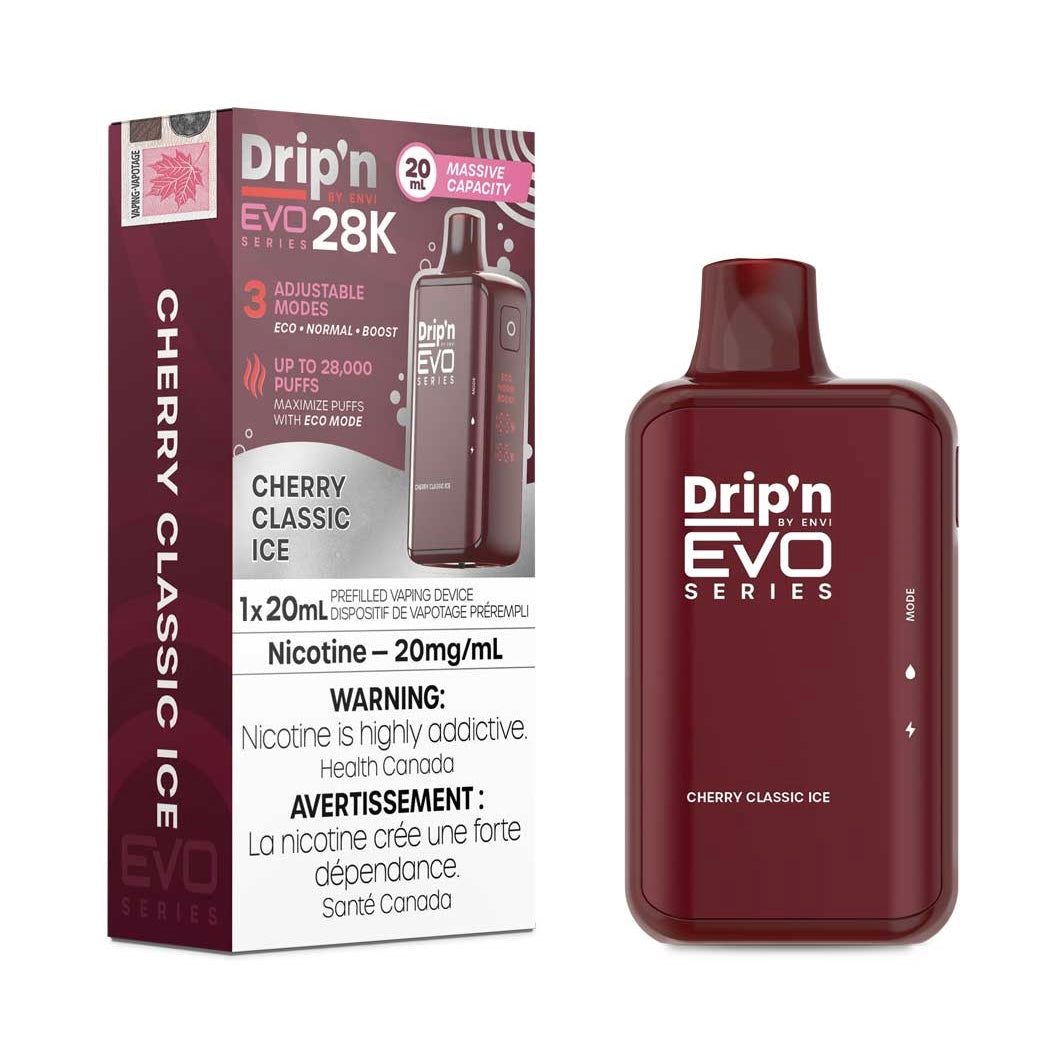 Drip’n EVO 28k Cherry Classic Ice 20mg/mL Disposable (Provincial)