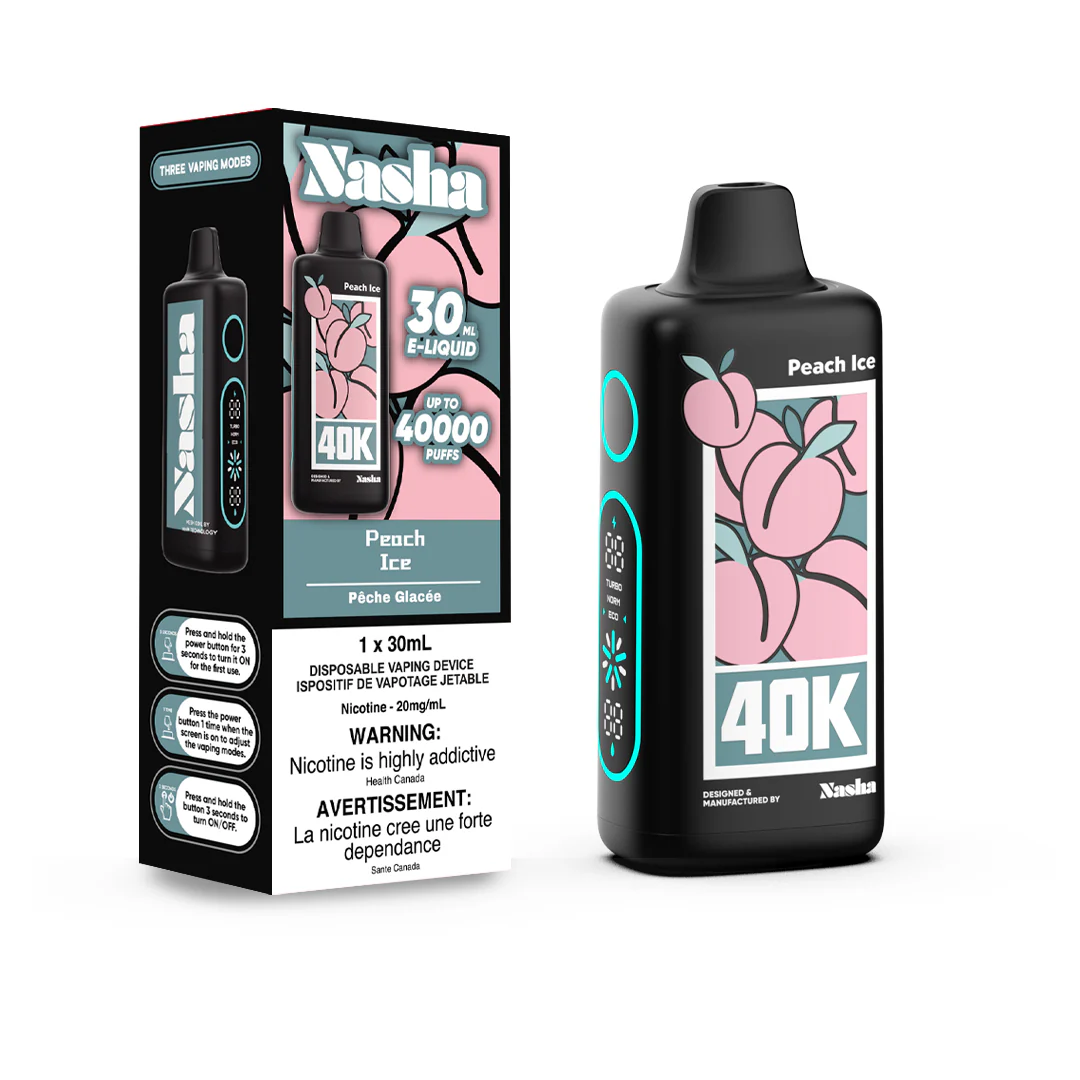 Nasha 40k Peach Ice 20mg/ml disposable (Provincial)