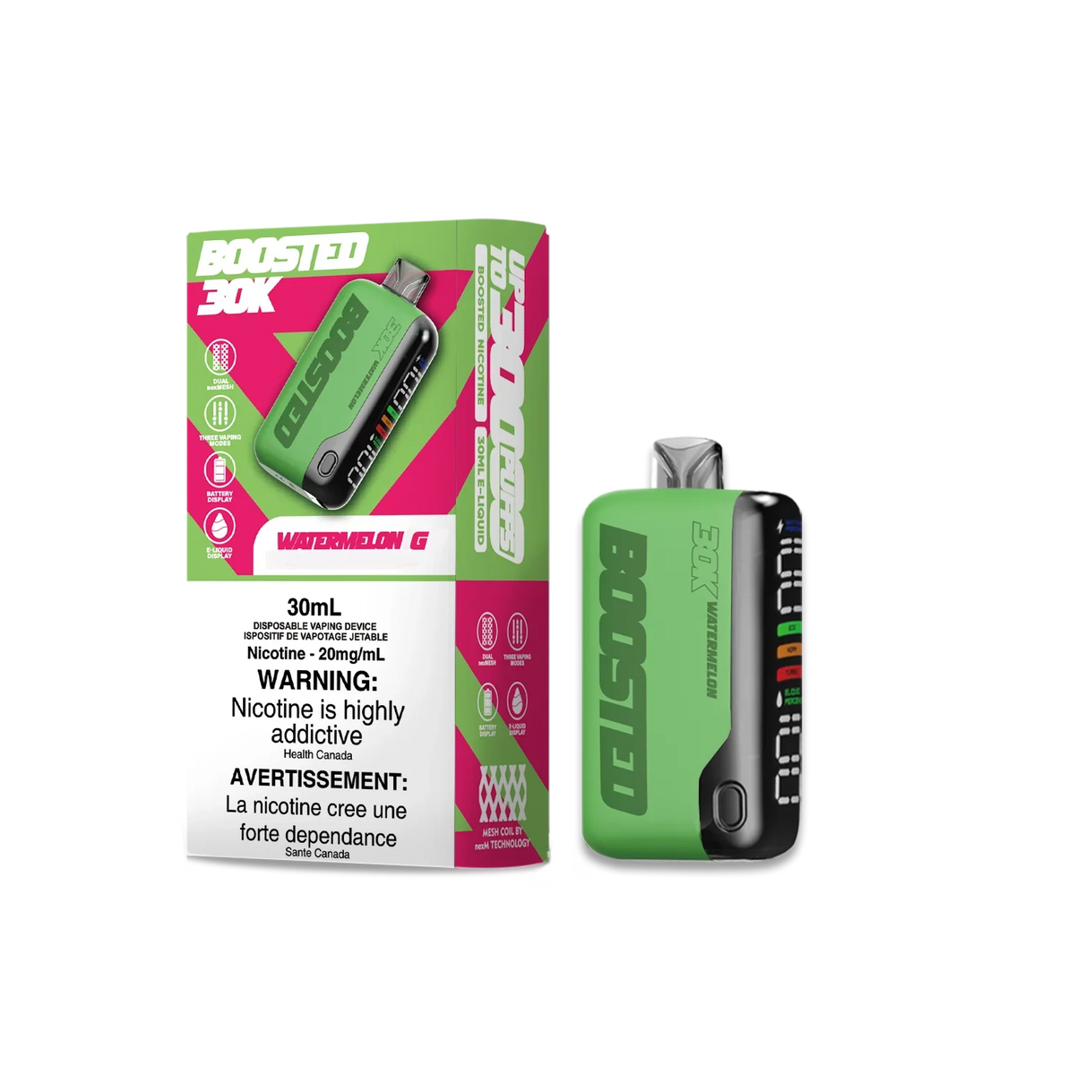 Boosted 30K Watermelon G Disposable 20mg/ml (Provincial)
