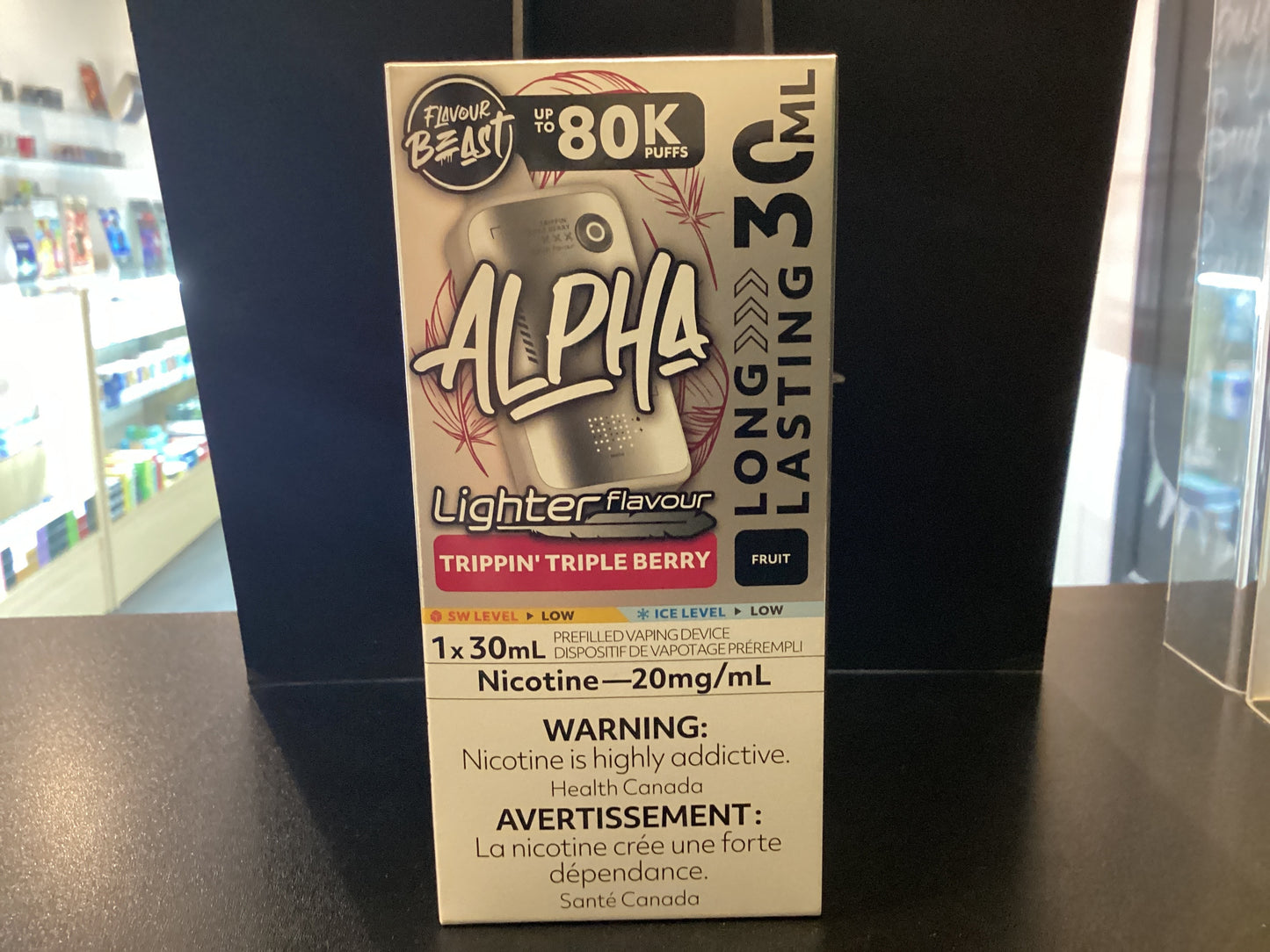Flavour Beast Alpha Light 80k Trippin’ Triple Berry 20mg/30mL Disposable (Provincial)