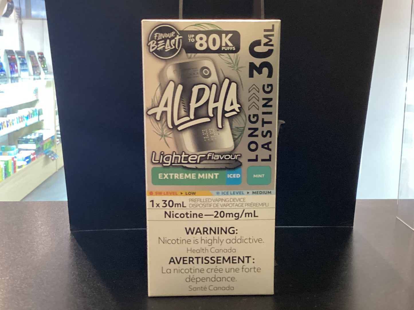 Flavour Beast Alpha Light 80k Extreme Mint Iced 20mg/30mL Disposable (Provincial)