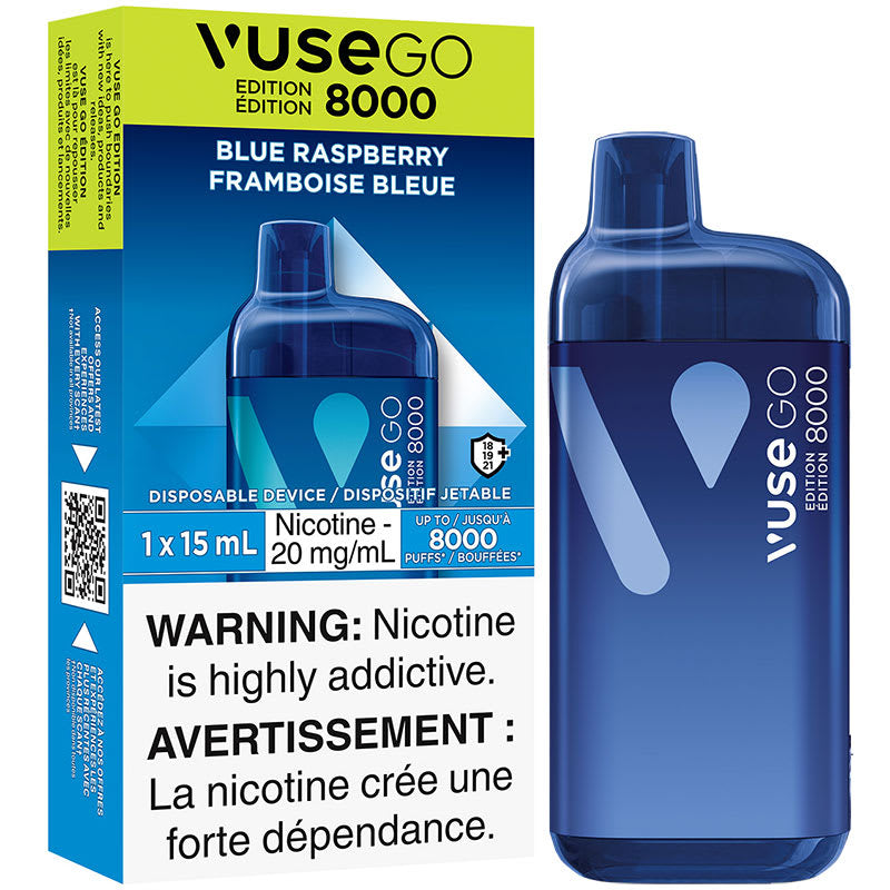 Vuse Go 8000 Blue Raspberry 20mg/mL Disposable ( Provincial)