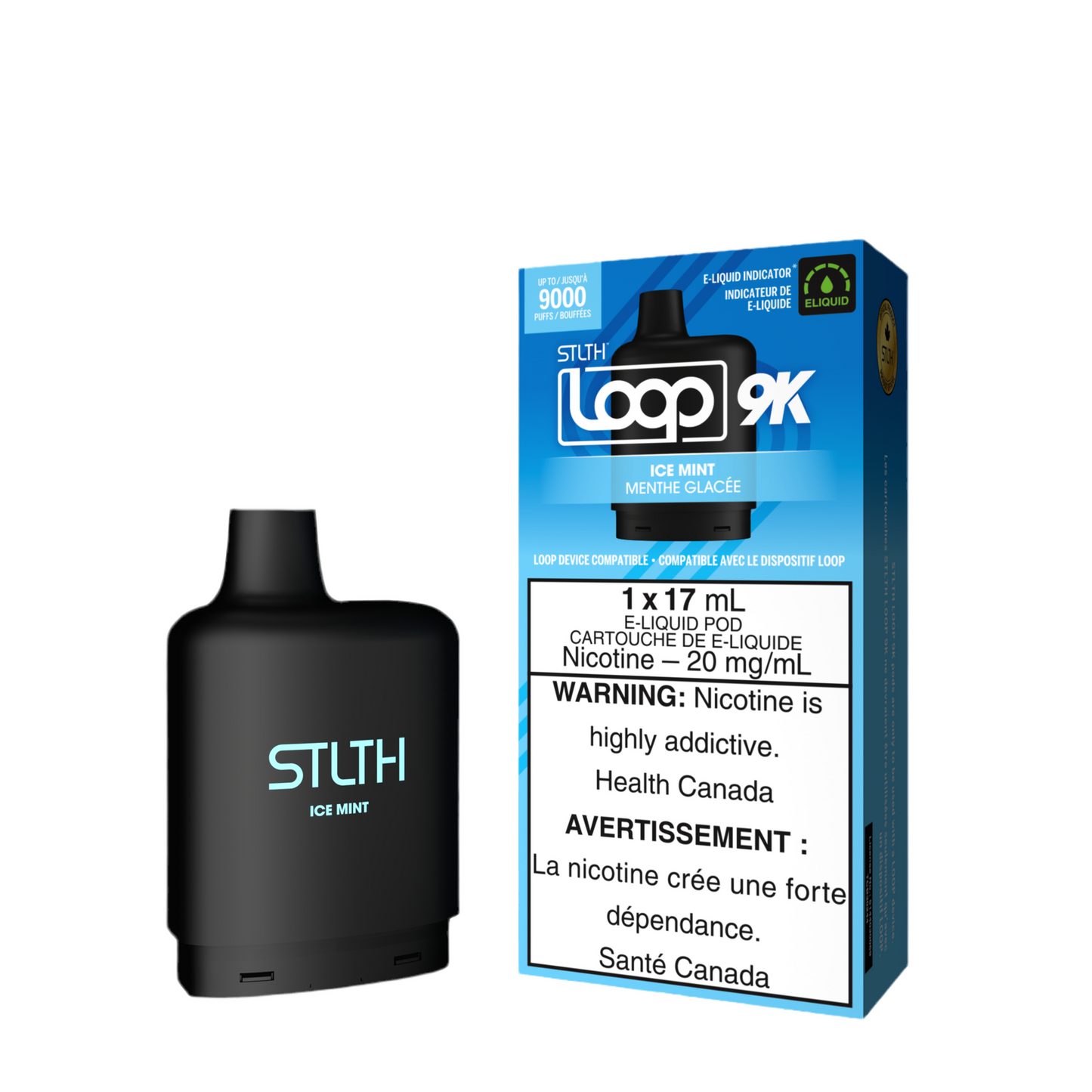 Stlth Loop Pod 9K Ice Mint 20mg - 17ml (Provincial)