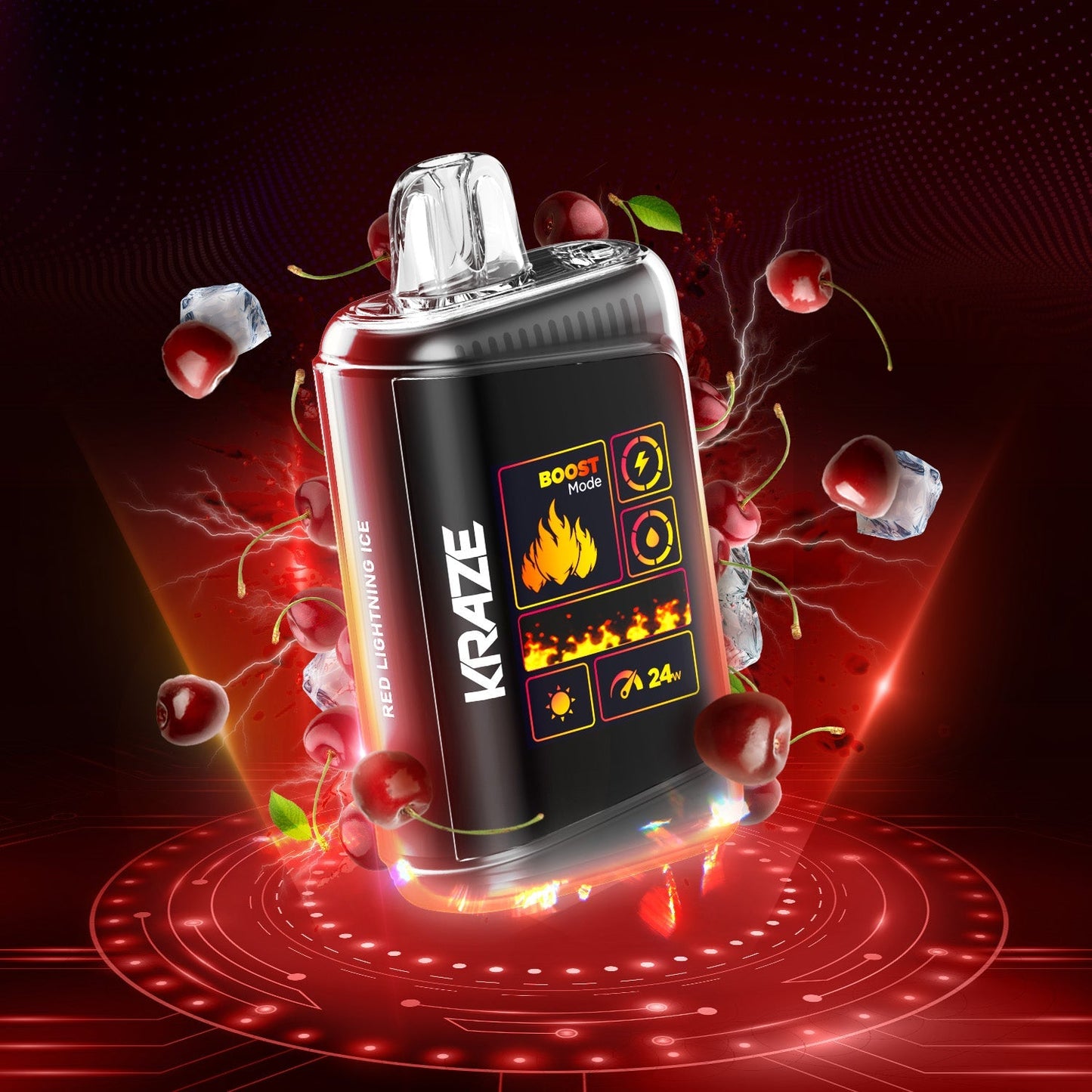 Kraze Mega X 48k Red Lightning Ice 20mg/ml Disposable (Provincial)