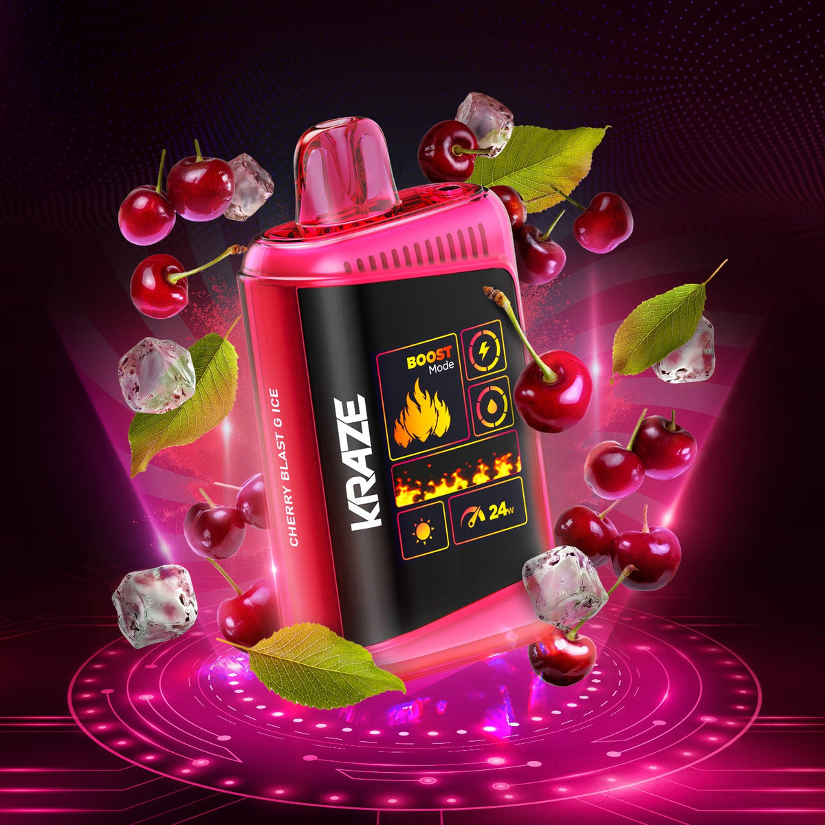 Kraze Mega X 48k Cherry Blast G Ice 20mg/ml Disposable (Provincial)