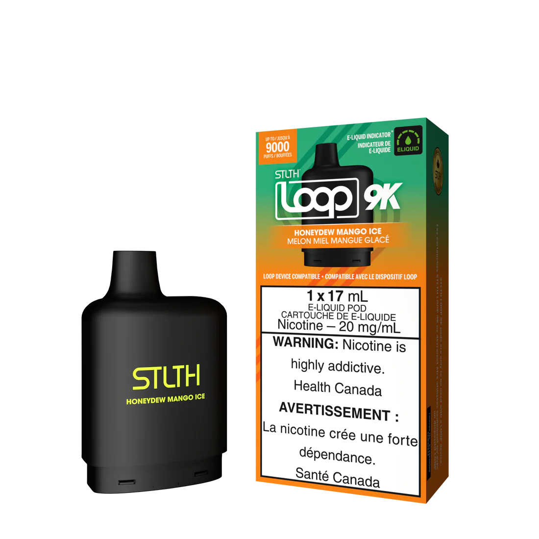 Stlth Loop Pod 9K Honeydew Mango Ice 20mg - 17ml (Provincial)