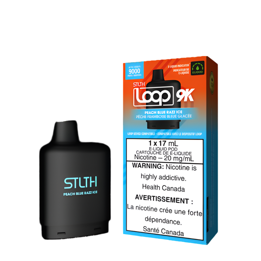 Stlth Loop Pod 9K Peach Blue Razz Ice 20mg - 17ml (Provincial)