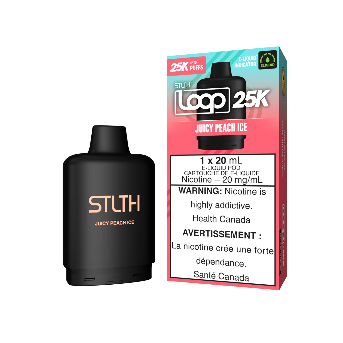 Stlth Loop Pod 25k Juicy Peach Ice 20mg/ml (Provincial)