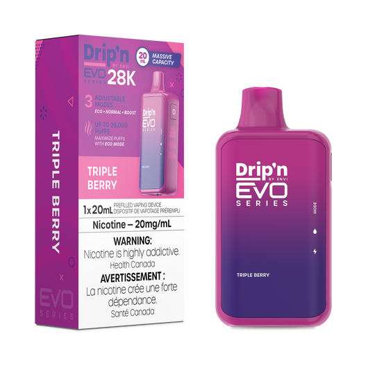 Drip’n EVO 28k Triple Berry 20mg/mL Disposable (Provincial)