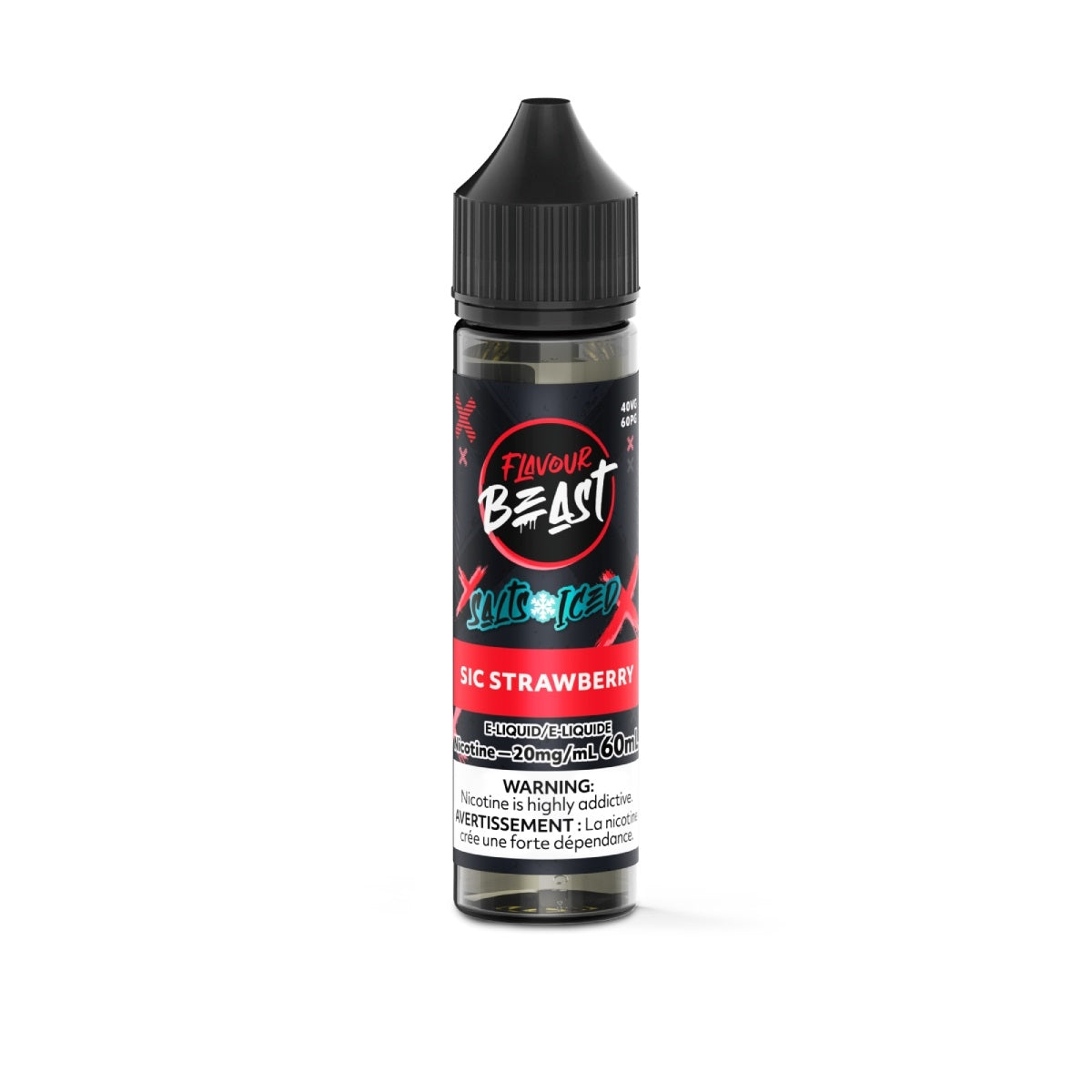 Flavour Beast E-liquid Sic Strawberry Iced 20mg/mL 60mL (provincial)