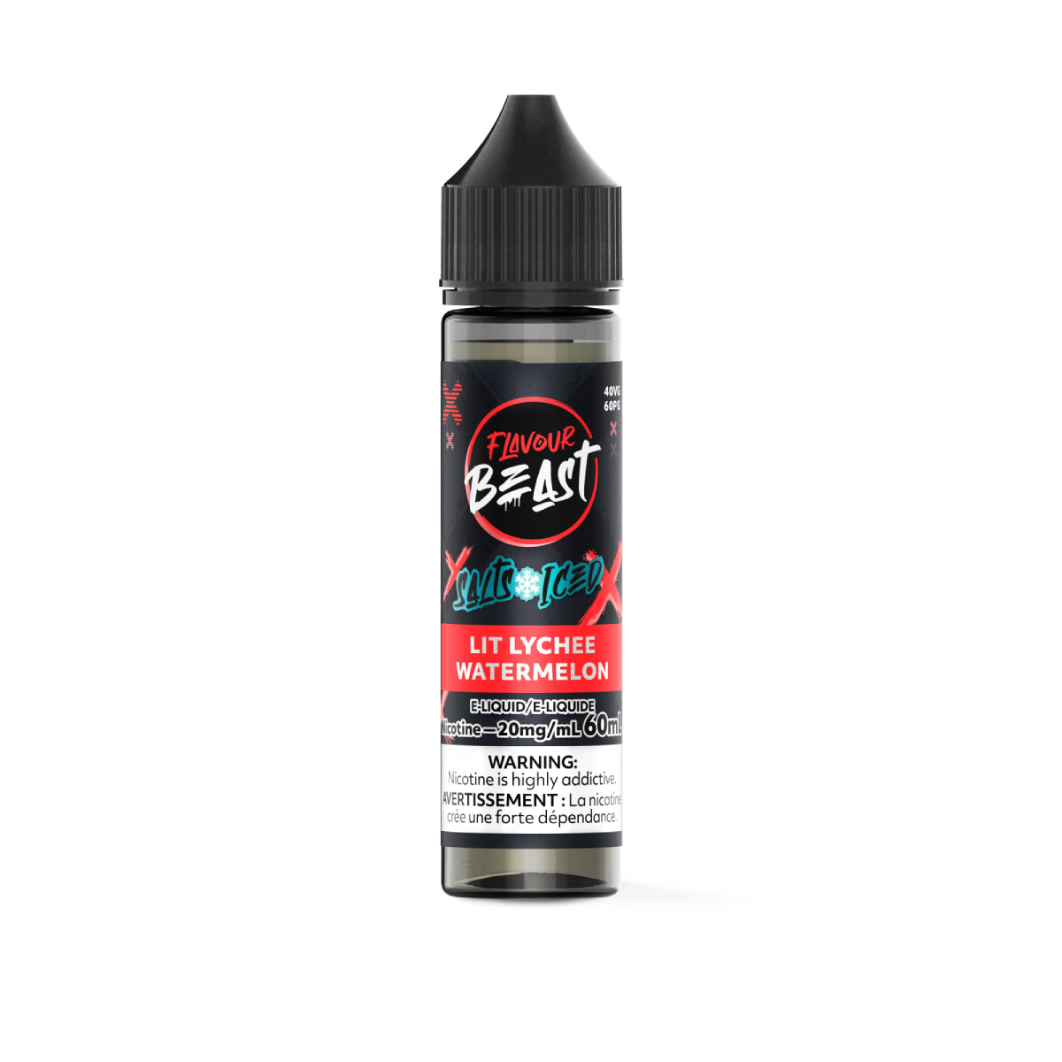 Flavour beast E-liquid Lit Lychee Watermelon Iced 20mg/ml 60ml (Provincial)