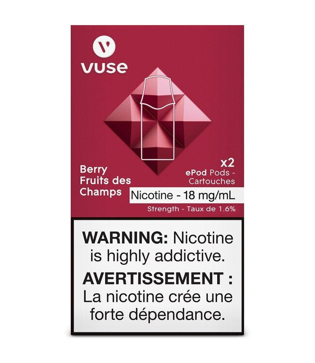 Vuse Epod Berry 18mg/mL ×2