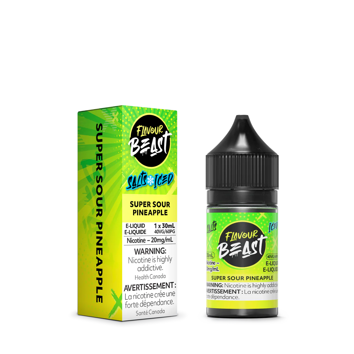 Flavour Beast E-liquid Super Sour Pineapple Iced 20mg/mL 30mL (Provincial)