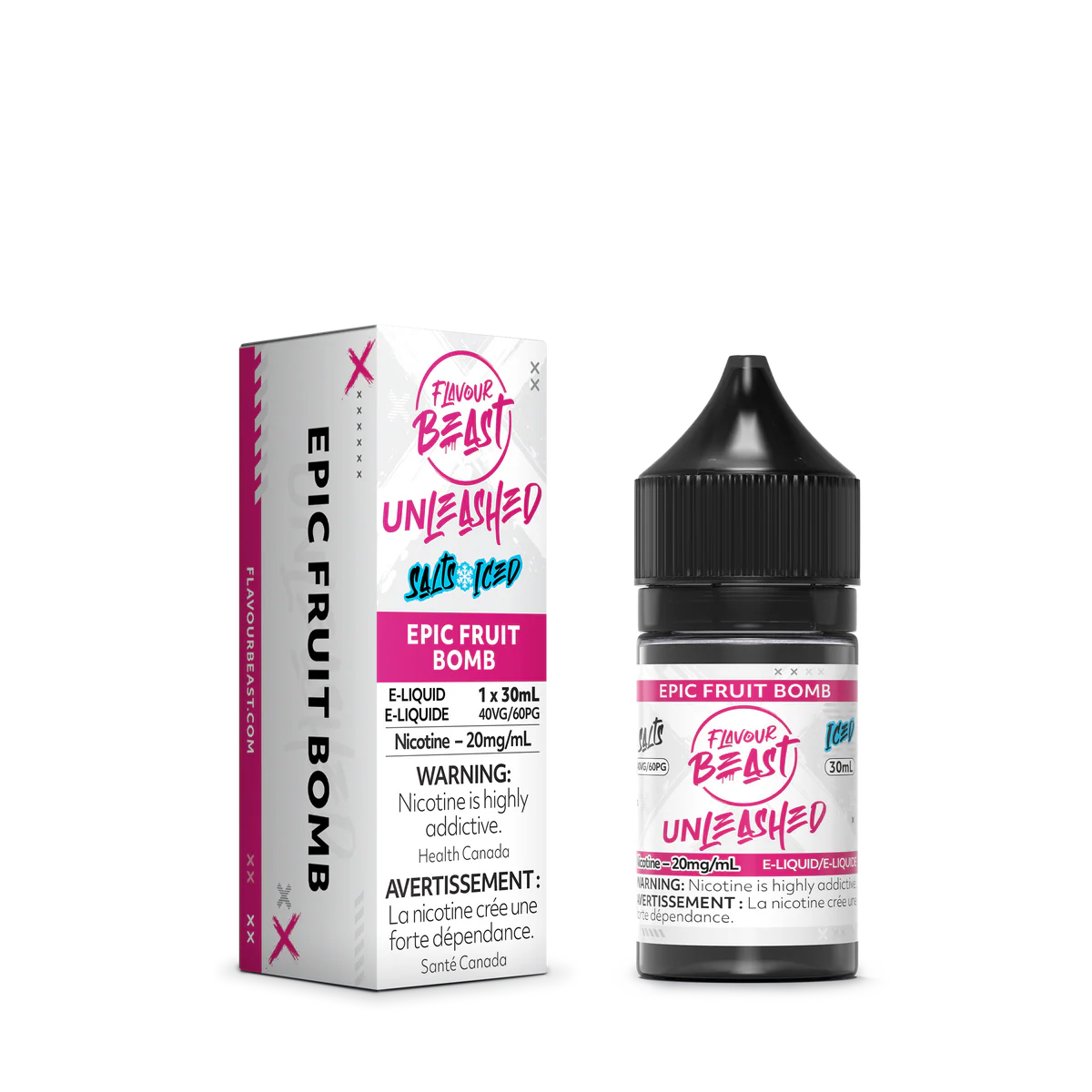 Flavour Beast E-liquid Unleashed salt iced Epic Fruit Bomb 20mg/30ml (Provincial)