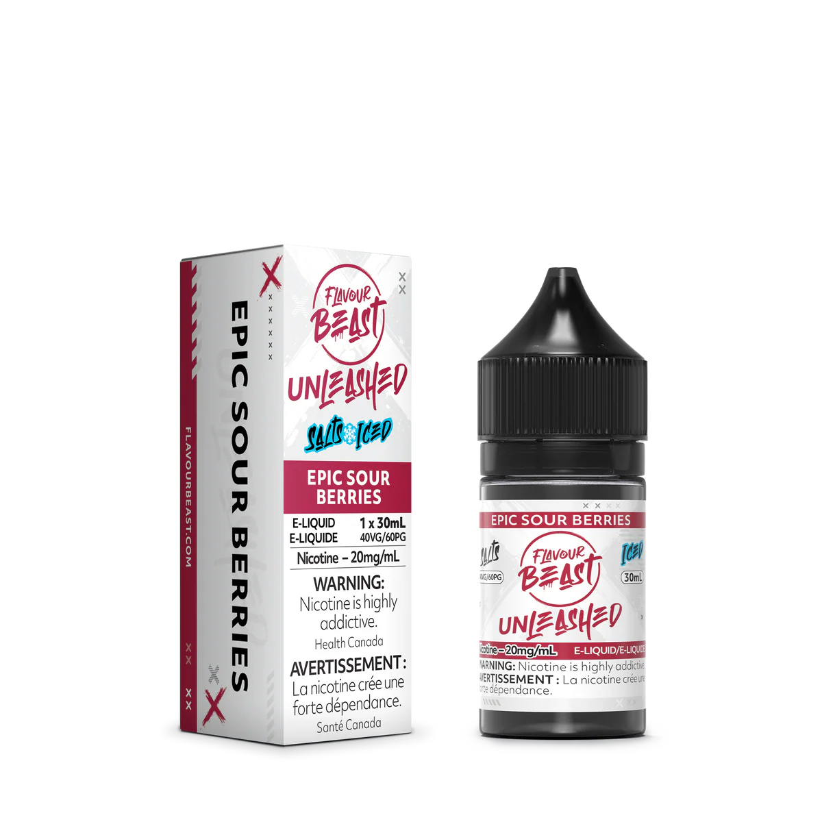 Flavour Beast E-liquid Unleashed salt iced Epic Sour Berries 20mg/30ml (Provincial)