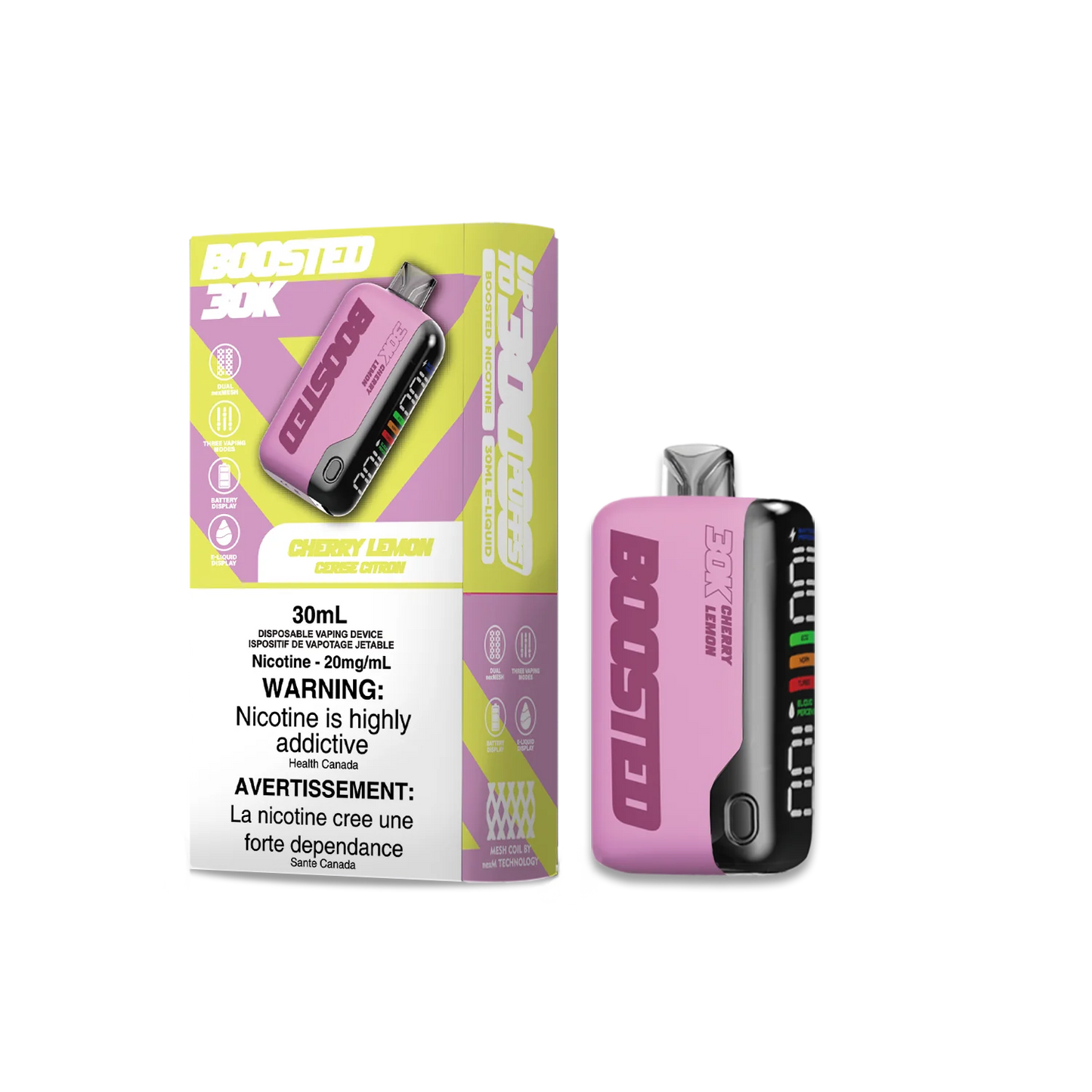 Boosted 30K Cherry Lemon Disposable 20mg/ml (Provincial)