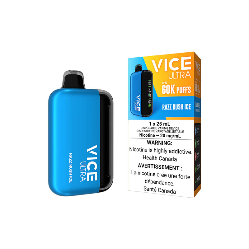 Vice ultra 60k Razz Rush Ice 20mg disposable (provincial)