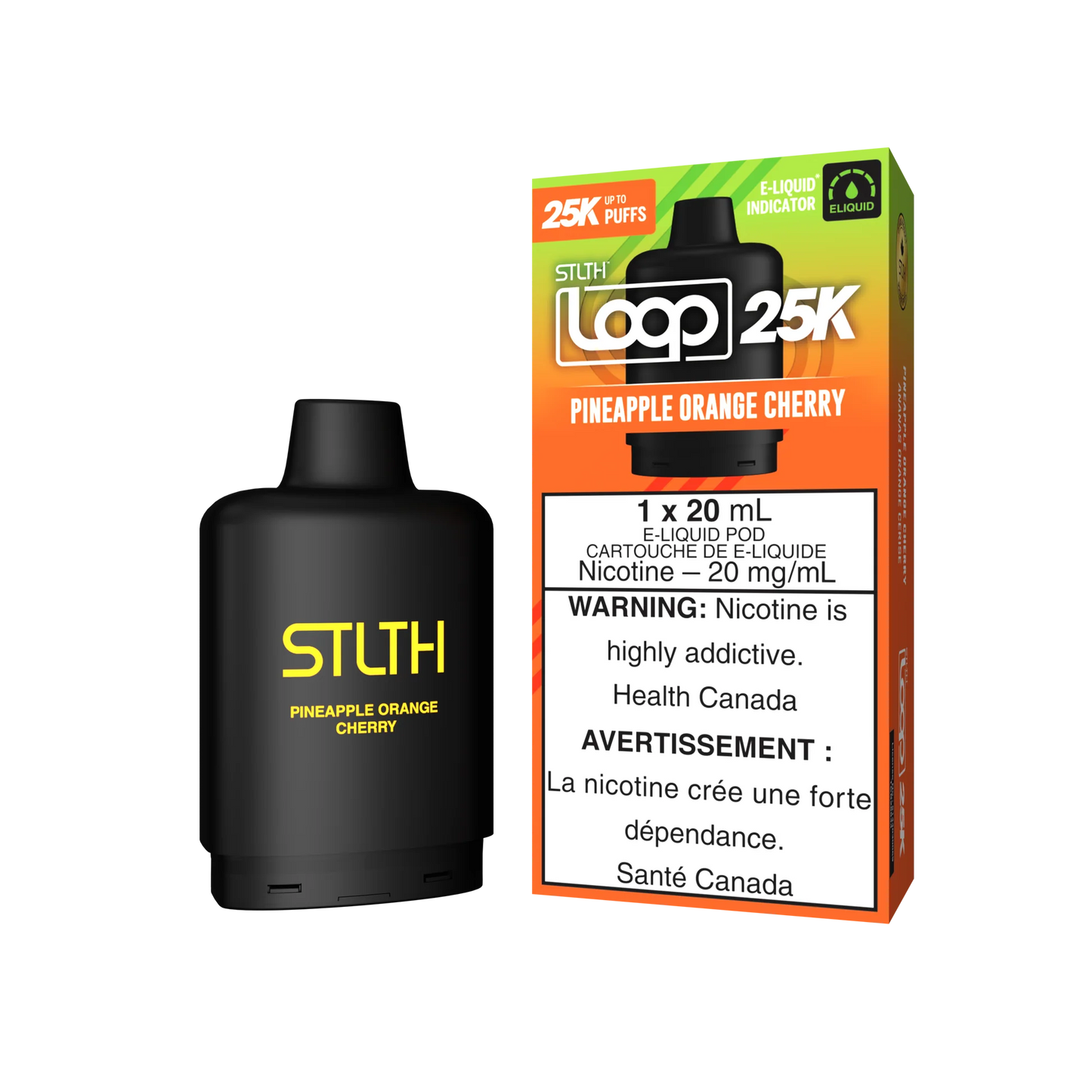 Stlth Loop Pod 25k Pineapple Orange Cherry 20mg/ml (Provincial)