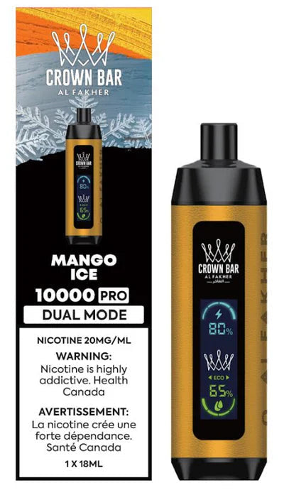 Crown Bar Crystal Al Fakher - Cool Mango 10k Pro 20mg/ml Disposable (Provincial)