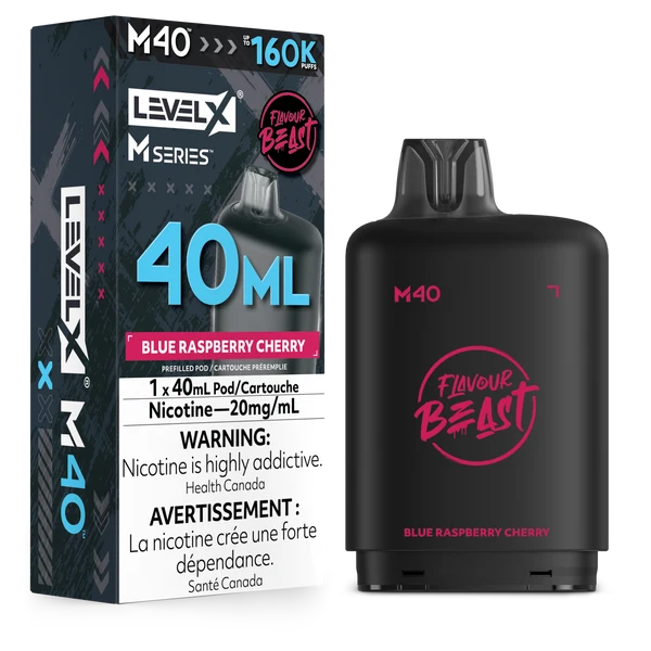 Level X M series Pod - flavour beast - Blue raspberry cherry 160k - 20 mg/40ml(provincial)