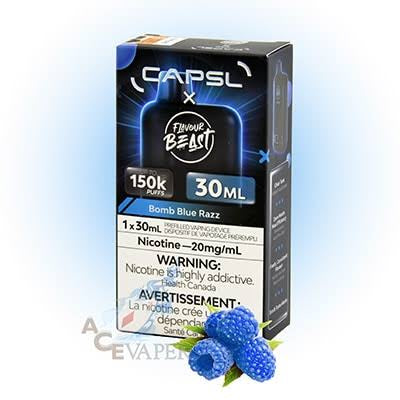 Capsl x Favour Beast 150k Bomb Blue Razz 20mg/30ml Disposable (Provincial)