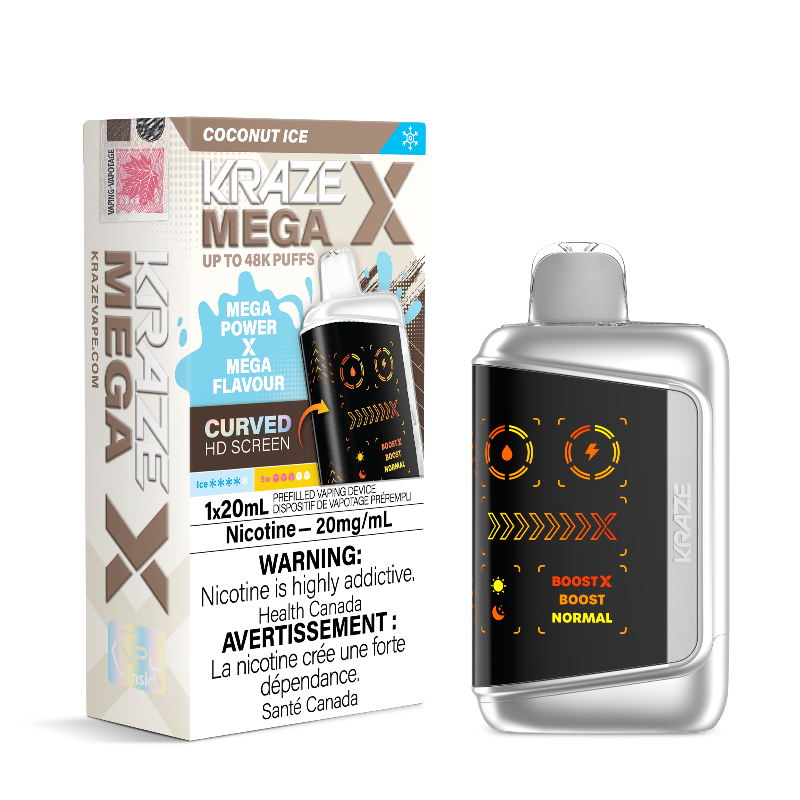 Kraze Mega X 48K Coconut ice 20 mg/mL disposable (Provincial)